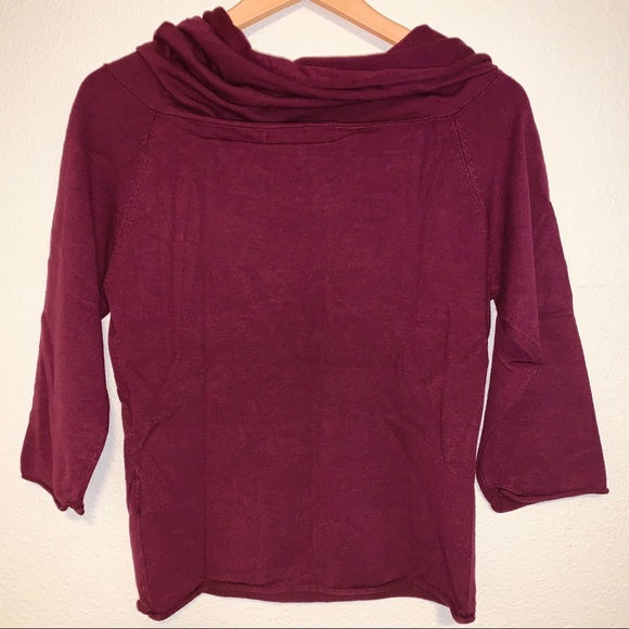 GASCO Wine Fitted Wide Collar Sweater - Picture 5 of 5